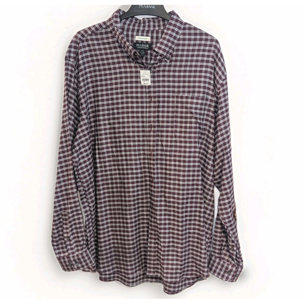 Dark Academia Plaid Flannel JOS A Bank 2XLT Coastal Grandpa NWT Preppy Old Money